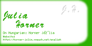 julia horner business card